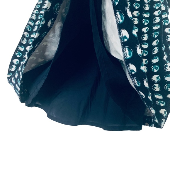 Banana Republic Geometric Watercolor Pleated Summer All Over Print Skirt Sz 2 - Picture 2 of 6